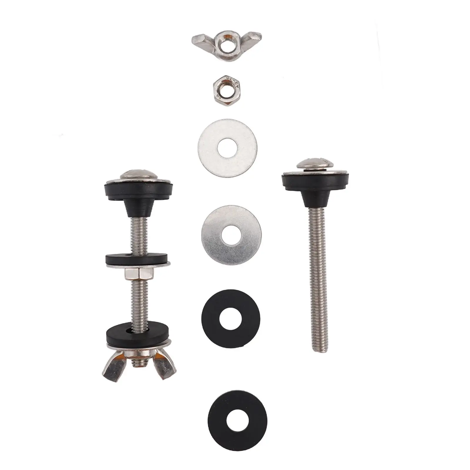 2pcs Toilet Tank To Bowl Bolt Kit For Seat Split Washer Fastener Stainless Steel  M6*65mm Home Bathroom Accessories