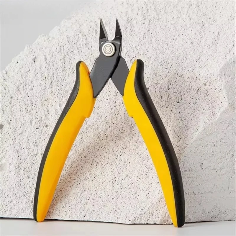 Mini Wire Cutter Diagonal Pliers Small Cutter Electronic Pliers Wires Insulating Rubber Handle Model Hand Tools DIY