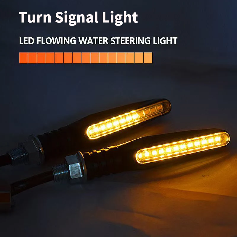 Universal LED Motorcycle Turn Signal Light 12v IP68 Waterproof Amber Flasher Indicator Blinker Rear Lights Lamp Accessories image 2