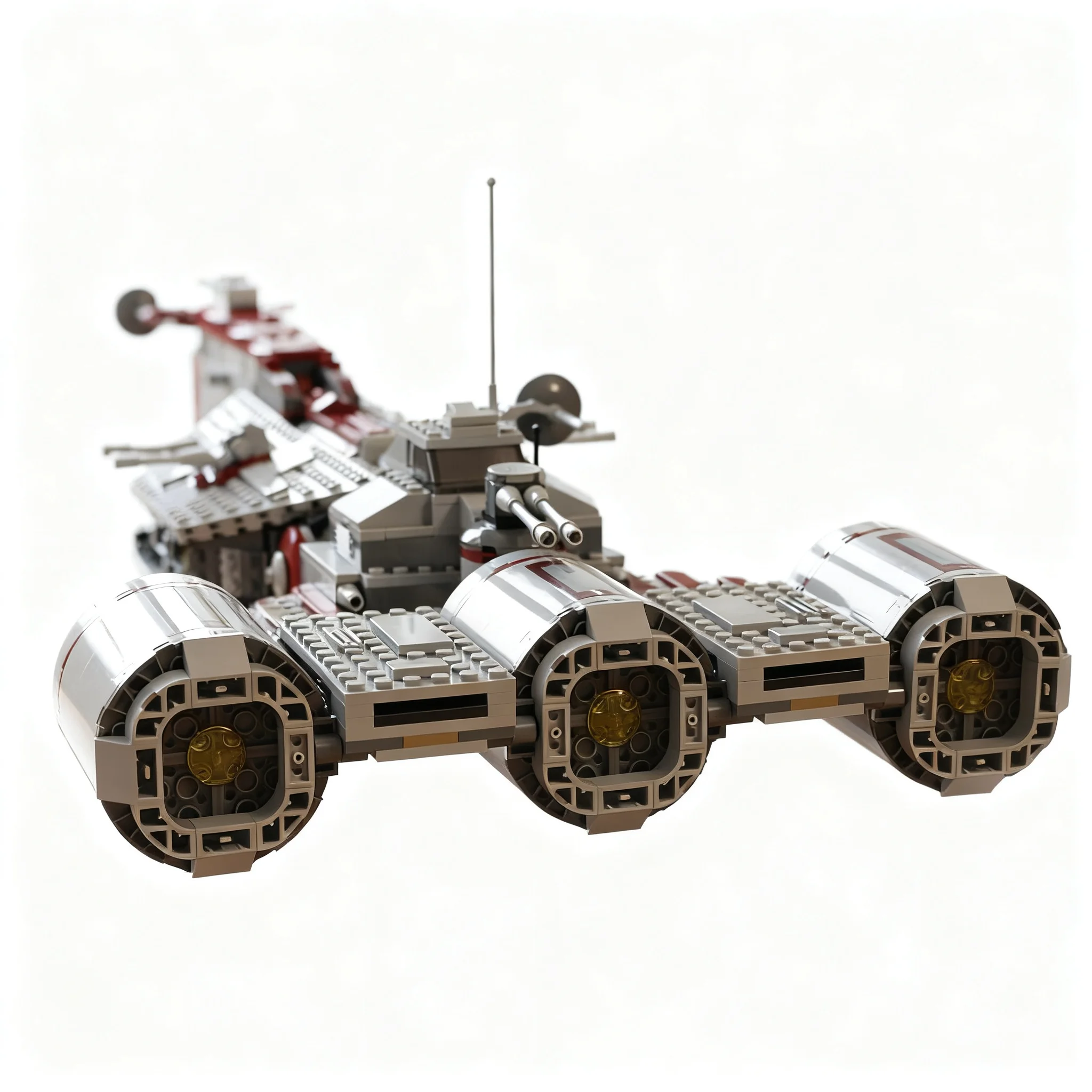 1146pcs MOC Republic Frigate Modification Model Building Blocks Architecture Toys Christmas Gifts Education Kids DIY Idea Brick view 2