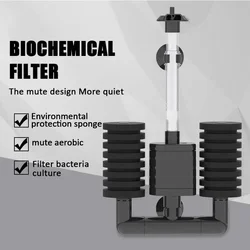 Aquarium Filter for Aquarium Fish Tank Air Pump Skimmer Biochemical Sponge Filter Sponge Clean Water Circulation Fish Farming 3W