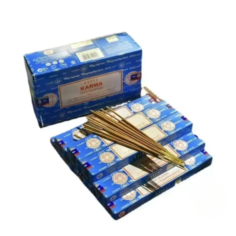 Palo de incienso indio Santo, sándalo blanco de salvia Nirvana, palitos de incienso indio de aire limpio para el hogar, NAG Champa Satya hechos a mano