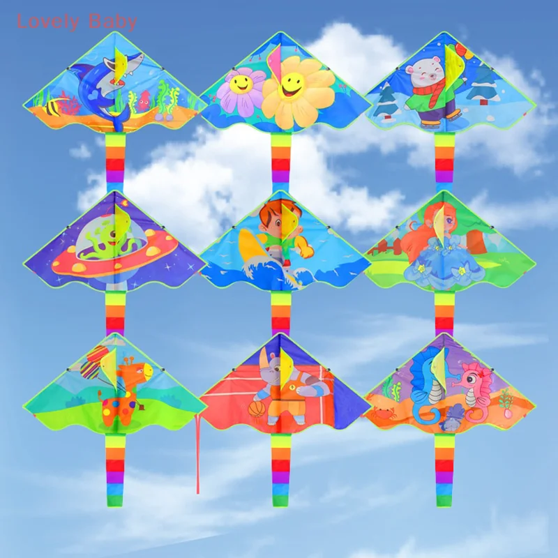 【BBS】ว่าวรูปสัตว์การ์ตูน 1 ชิ้น สำหรับเด็ก ง่ายต่อการเล่น กีฬากลางแจ้ง ว่าวสามเหลี่ยมสำหรับเด็ก ของเล่นชายหาด