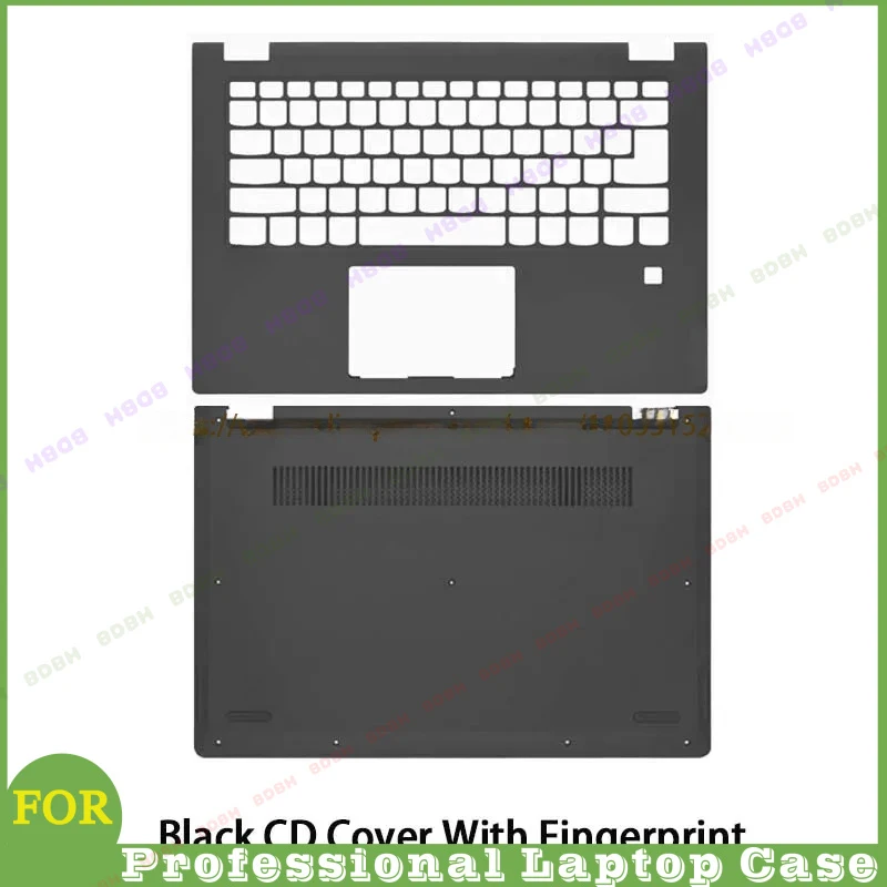 BDBH@ Laptop Housing For Lenovo IdeaPad C340-14 FLEX-14IWL C340-14API C340-14IML Upper Palmrest Bottom Cover Screen Hinge Shell