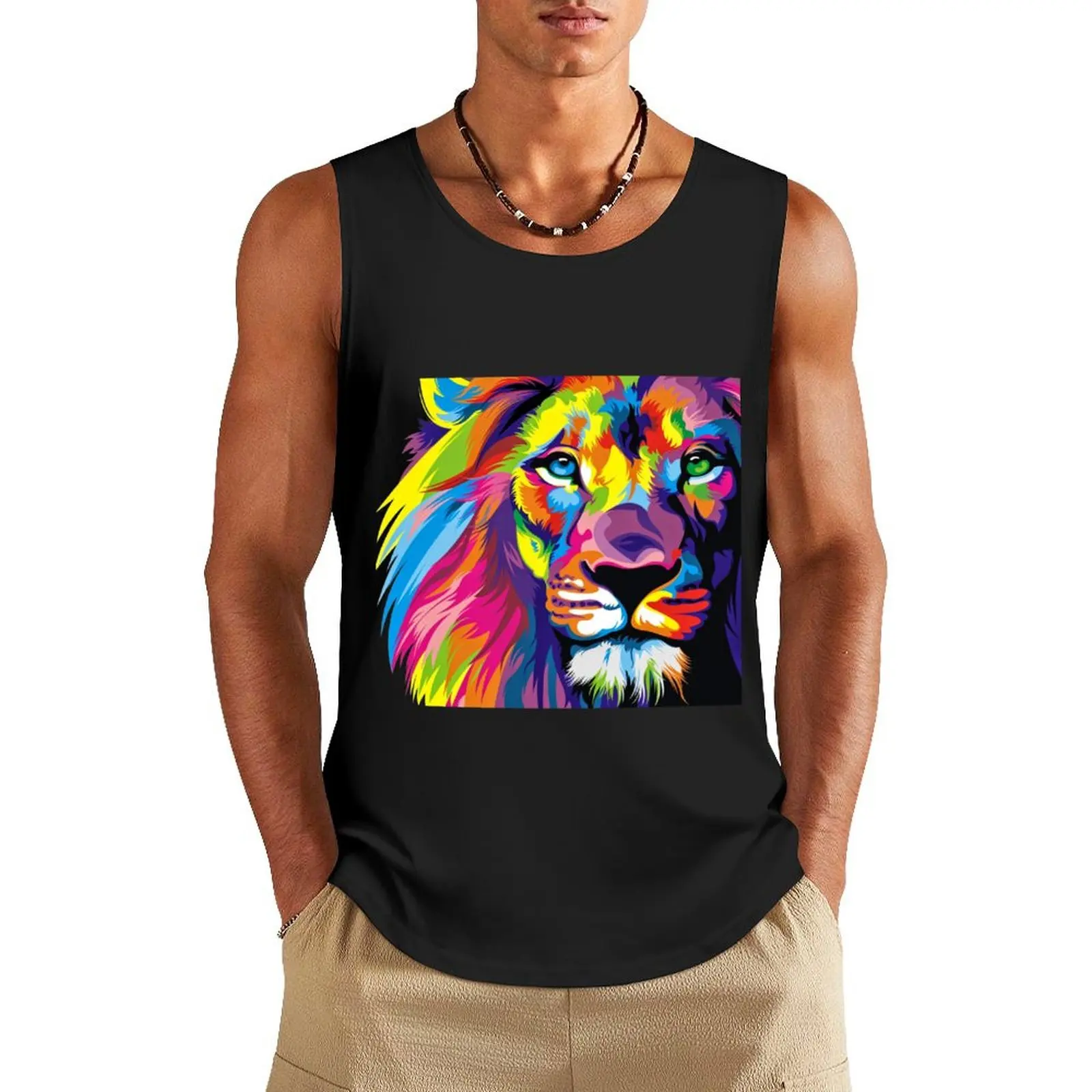 Lion Pride Tank Top Men's summer clothes 2024 gym Men's t-shirts