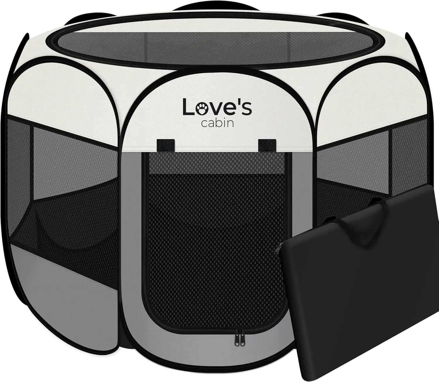 

Большая портативная палатка-манеж для собак для использования в помещении и на открытом воздухе, складная всплывающая будка с футляром для переноски, съемная молния, серая