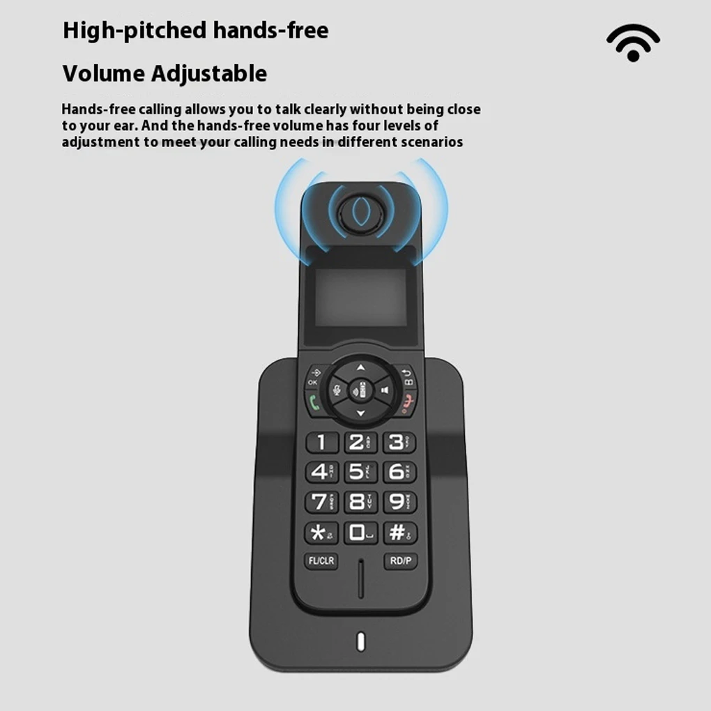 Cordless Phone System Hands-free Calls Intercom Conference Call No Fixed Phone Line Required for Home Hotel Restaurant EU Plug