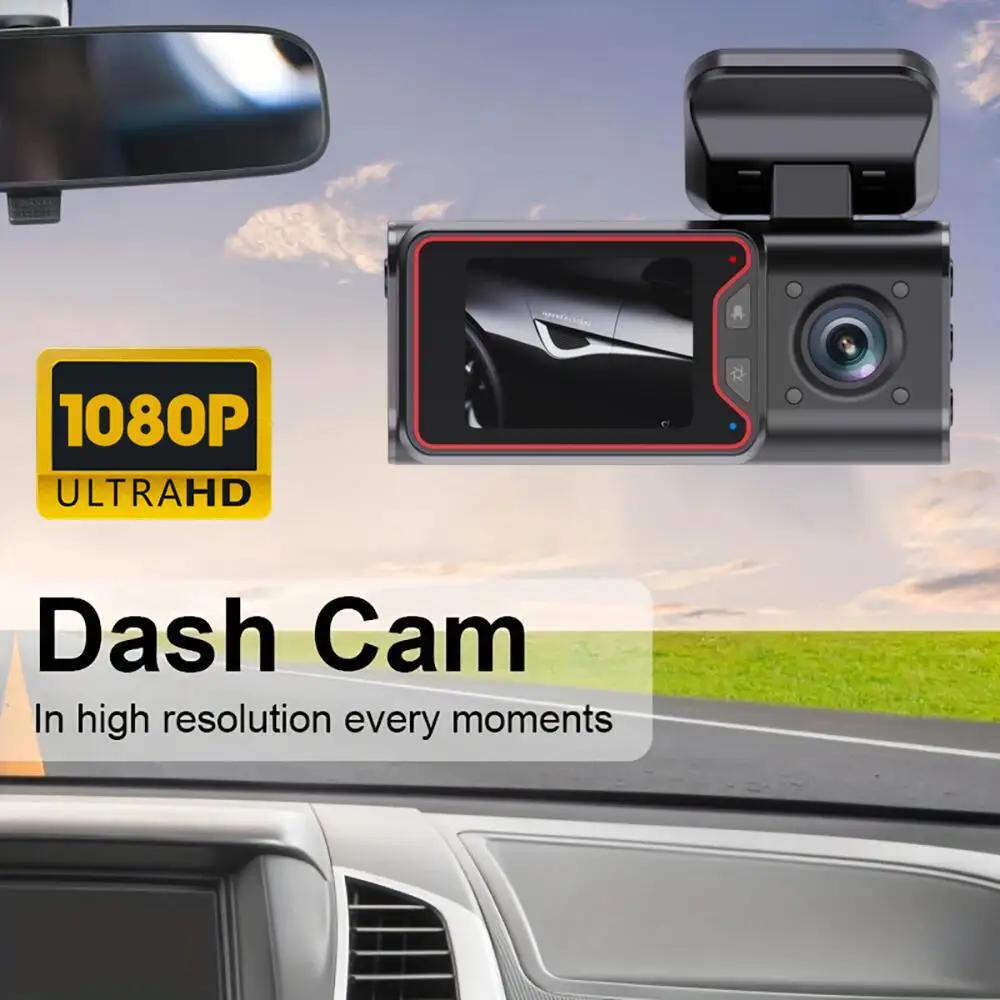 Dash Cam Three-Record Driving Recorder Reversing Image Night Vision Fill-In Light HD 1080P Wide-Angle Dvr Car Charge Black Box