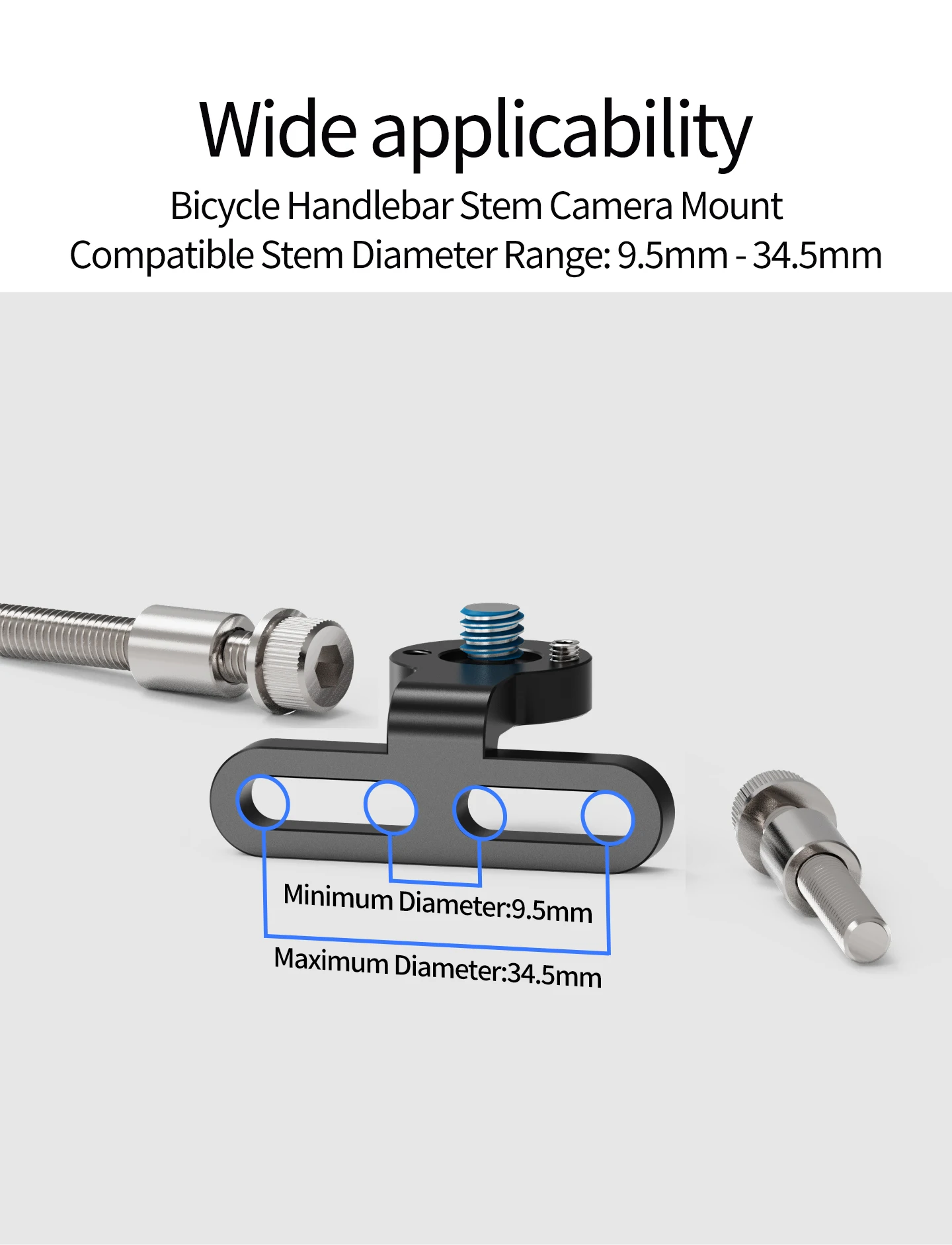 1/4 Schraube Fahrrad Vorbau Kamera Halterung Verstellbare Halterung für GoPro 13 DJI OSMO 360 Action Pocket3 Insta360 Fahrrad Lenker Ständer – Detail 4