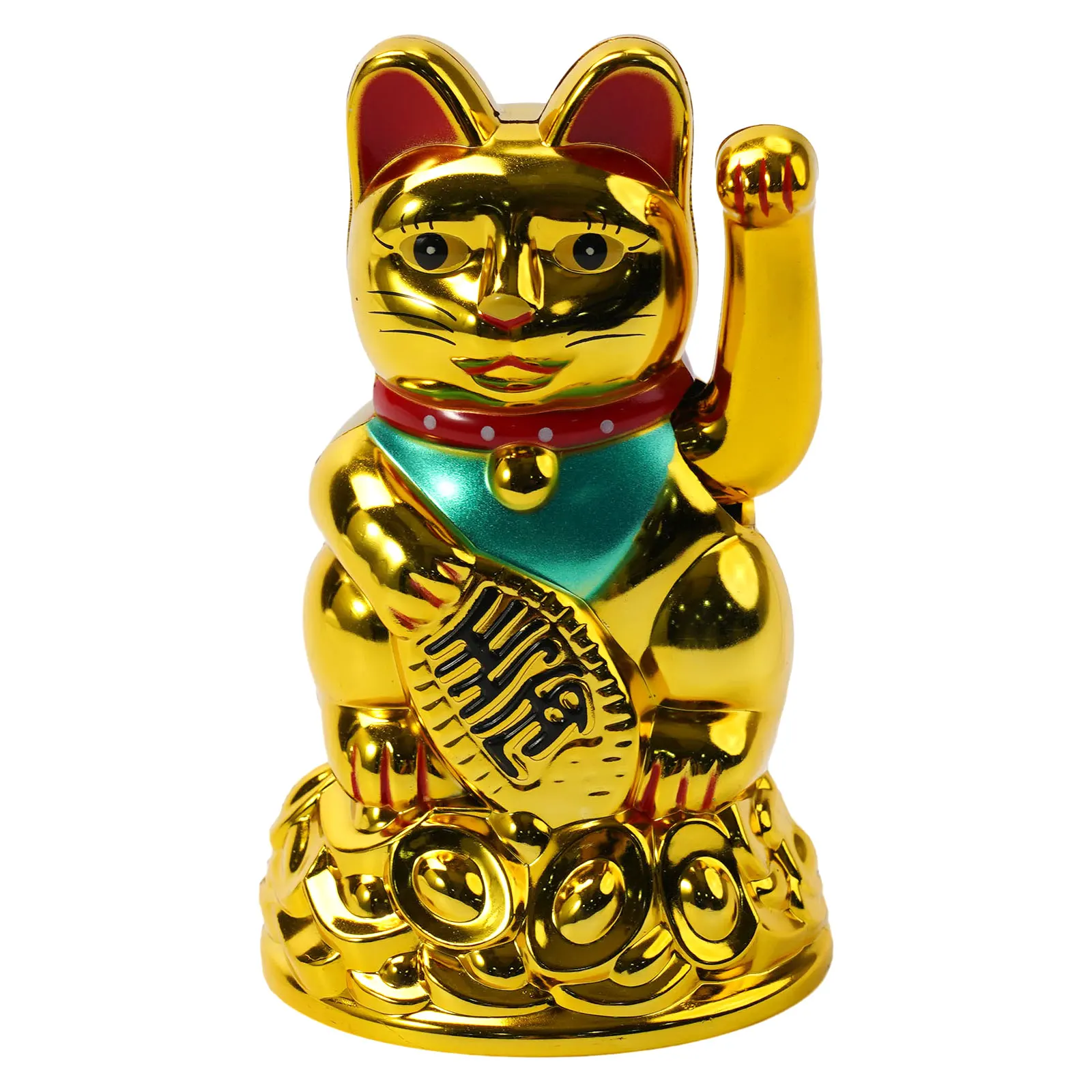Lucky Cat Waving Hand Ingot Beckoning Maneki Neko Fortune 4.5-6.5Inch Home Office Car Decoration Home Decoration Birthday Gifts