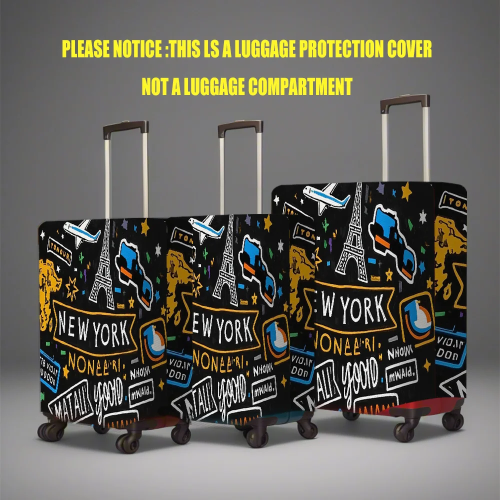 

Washable polyester travel accessories with iconic landmark designs, machine washable, color mixing, travel luggage