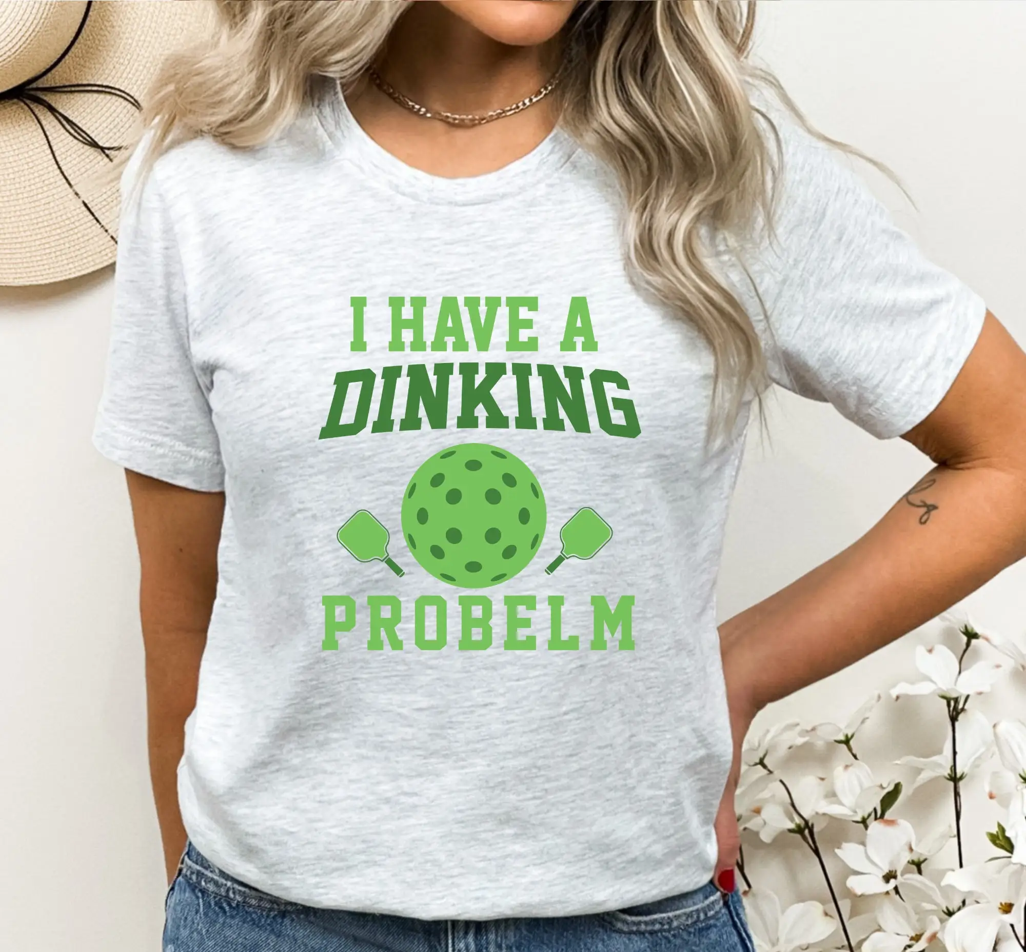 

I Have A Dinking Problem T Shirt Funny Pickle Ball Team Cute Present For Pickleballer love