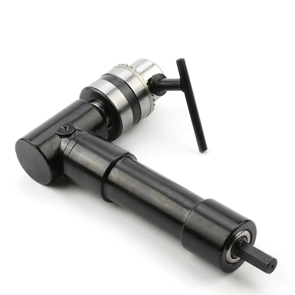 90 Degree Black Right Angle Electric Drill Corner Tool Aluminum Alloy Turning Tool Iron Chuck Narrow Space Adapter Drilling