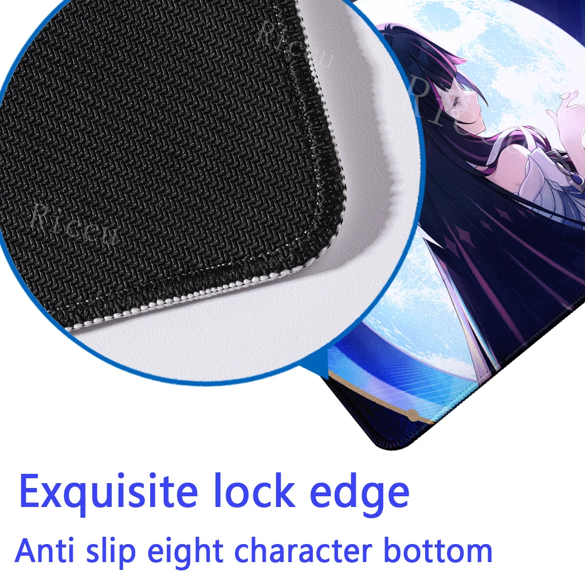 Hentai Genshin Impact Columbina art Muismat Vergrendeling Anime Edge Damselette Computer Gamer Grote rubberen muismat Laptop Bureaumat