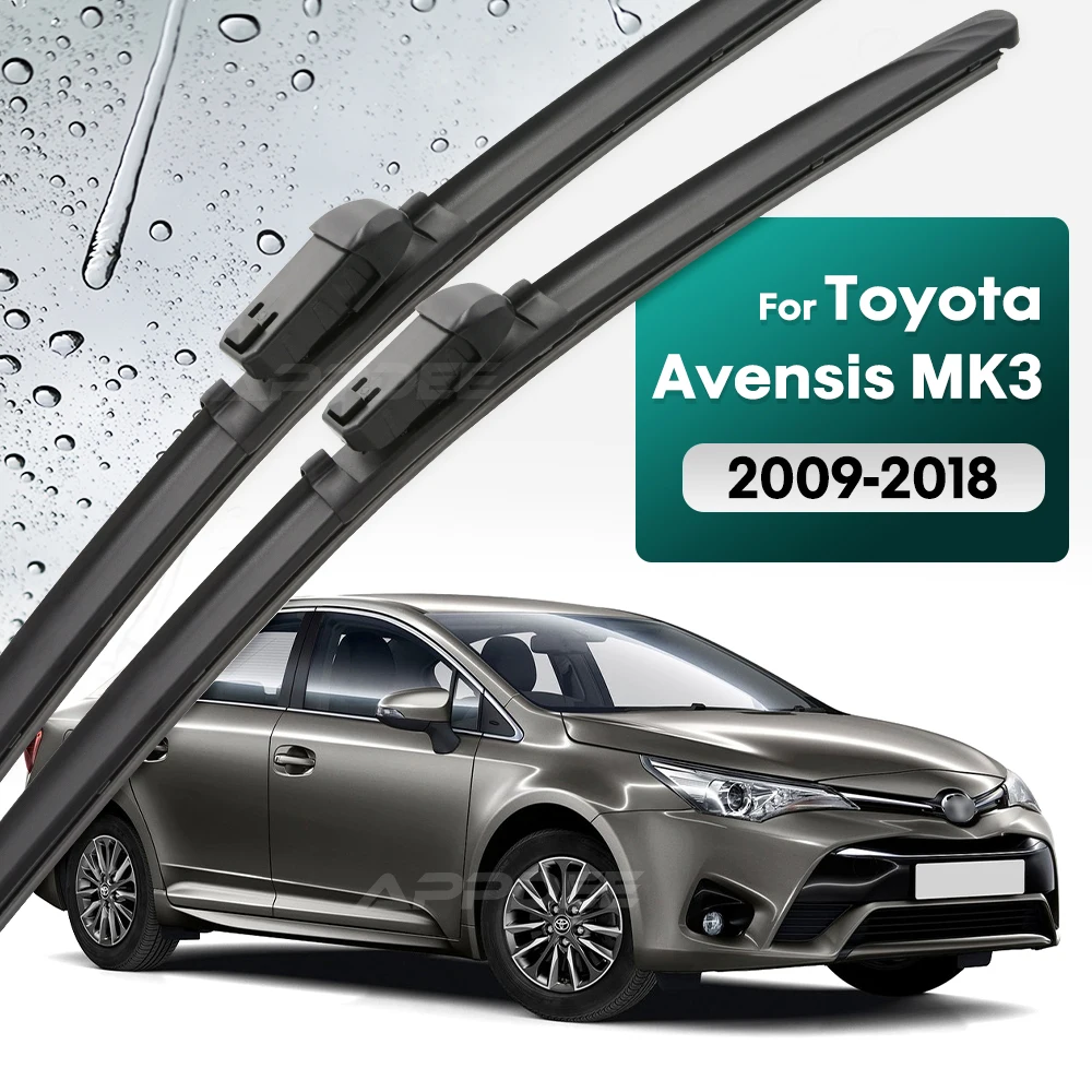 

Silicone & rubber Front Wiper Blades Set For Toyota Avensis MK3 T27 T270 2009-2018 Windshield Windscreen 26"+16"