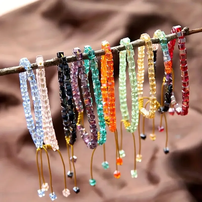 95pcs/lot Faceted AA Austrian Crystal Glass Beads 4mm Square Cube loose Spacer Beads For Jewelry Making Accessories Wholesale