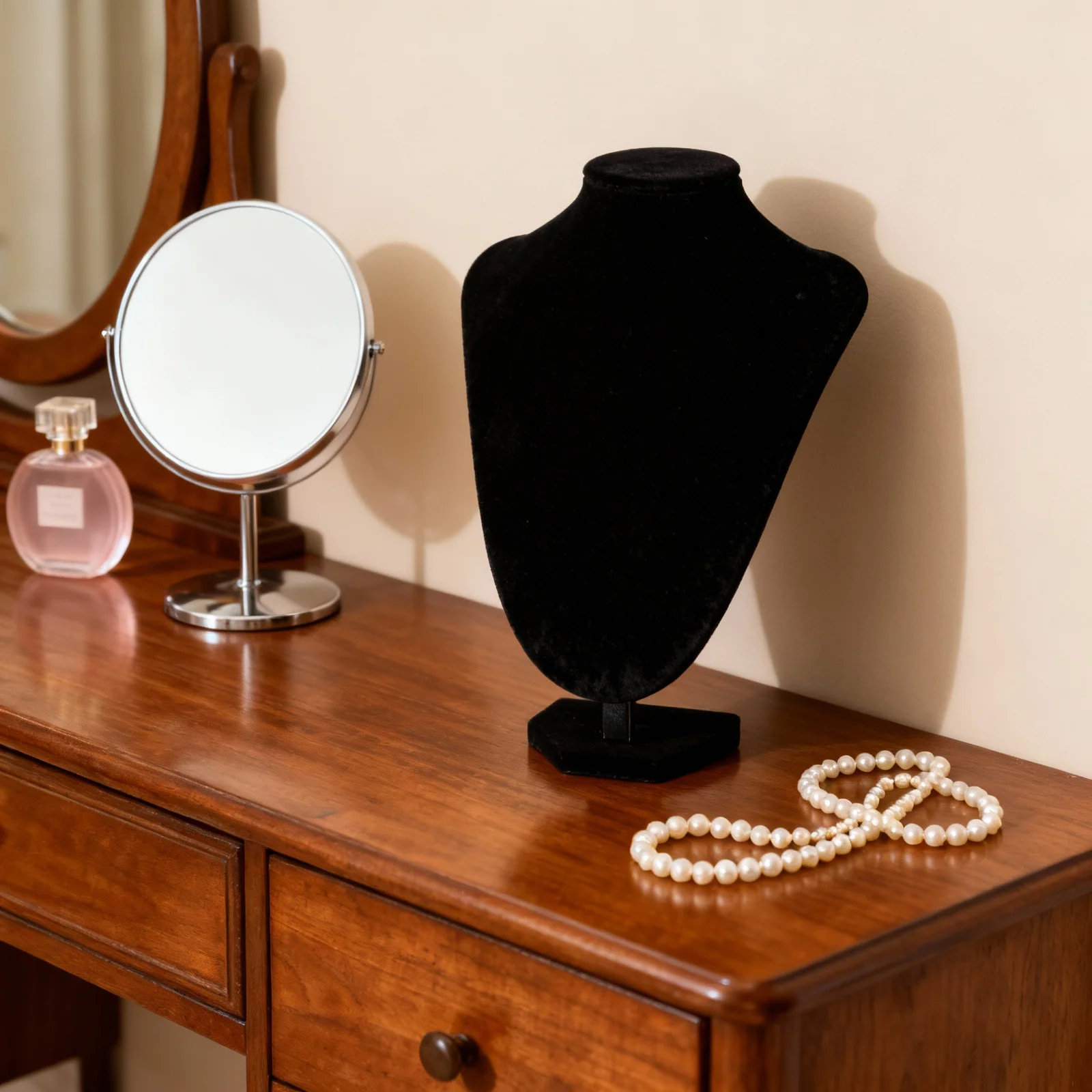 

Jewelry Bust Stand 20cm Black Necklace Display Rack Holder for Chains Organizer and Jewelry Storage Mannequin 1pc