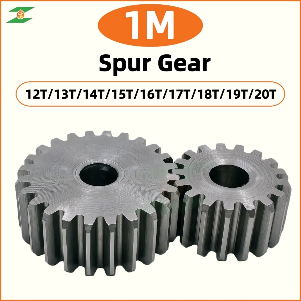 1M Spur Gear 12T-20T Selectable, SC45 Carbon Steel Precision Cylindrical Gear for Motor Transmission, DIY Robot & 3D Printer