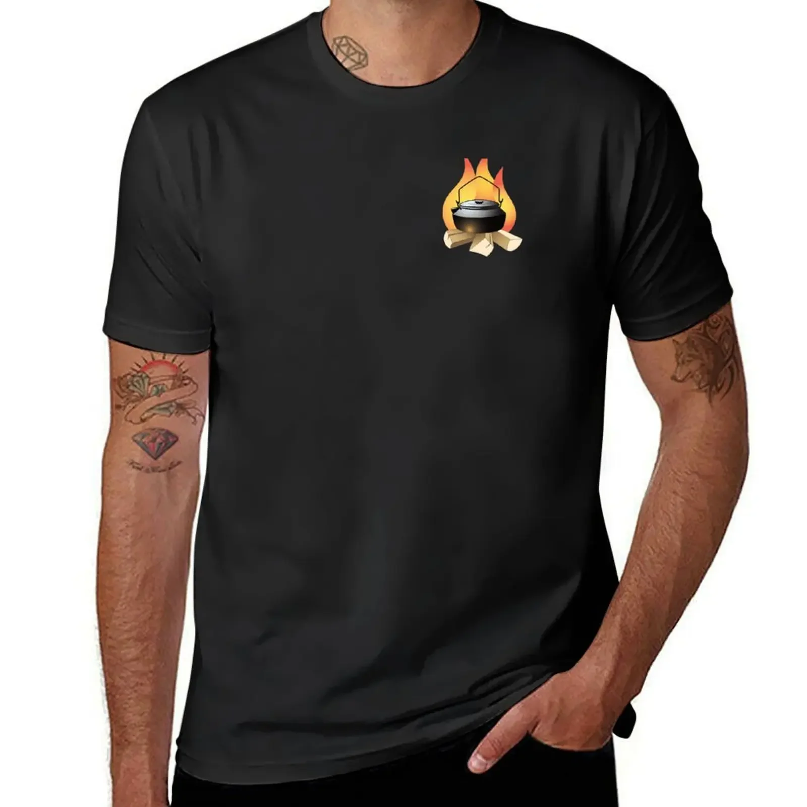 Coffee Pot and Camp Fire T-Shirt graphic t shirts heavyweights hippie clothes funny t shirts men