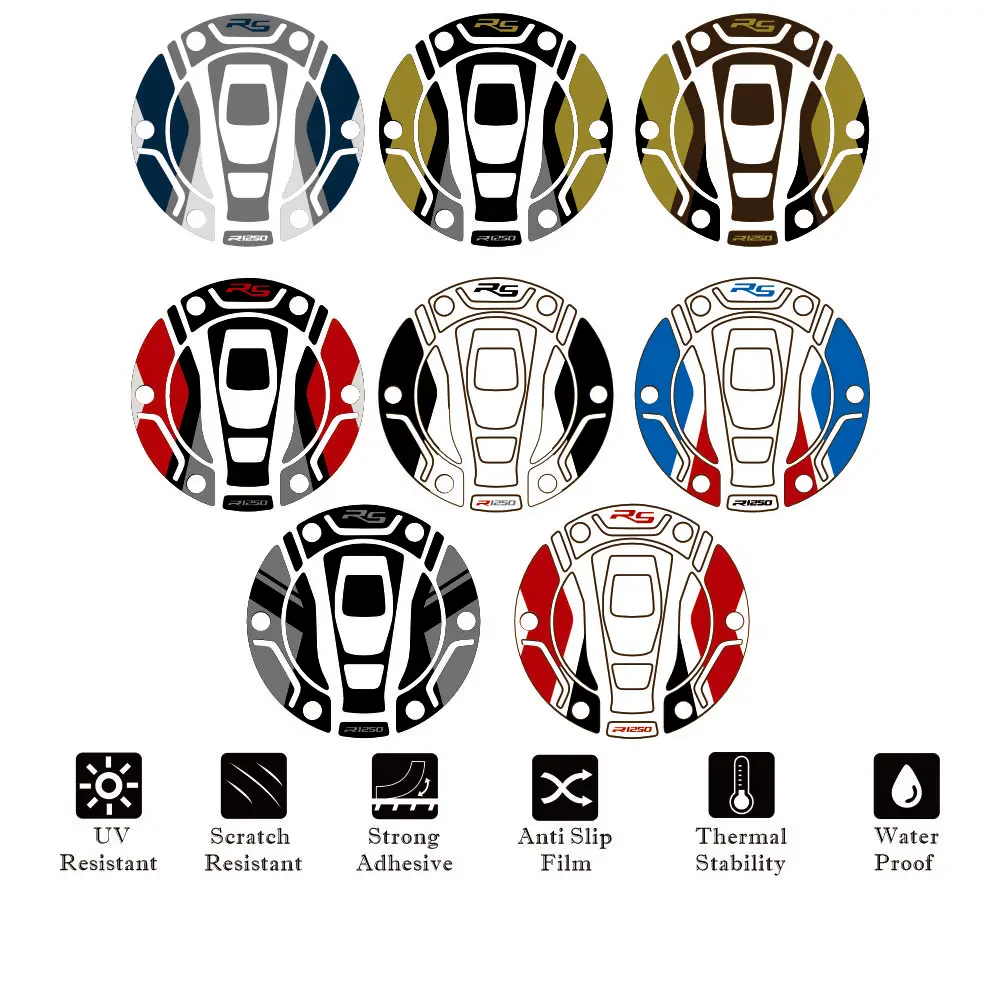 Motorcycle Fuel gas tank cap pad anti slip sticker declas protection for BMW R1250RS R 1250 RS 2018-2022  2023 2021 2020 2019