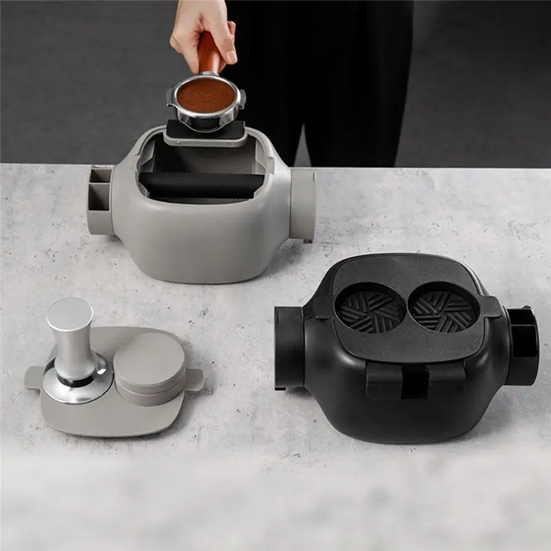 AEE8-Espresso Knock Box, Coffee Ground Knock Box, Shock-Absorbent Durable Barista Style Knock Container