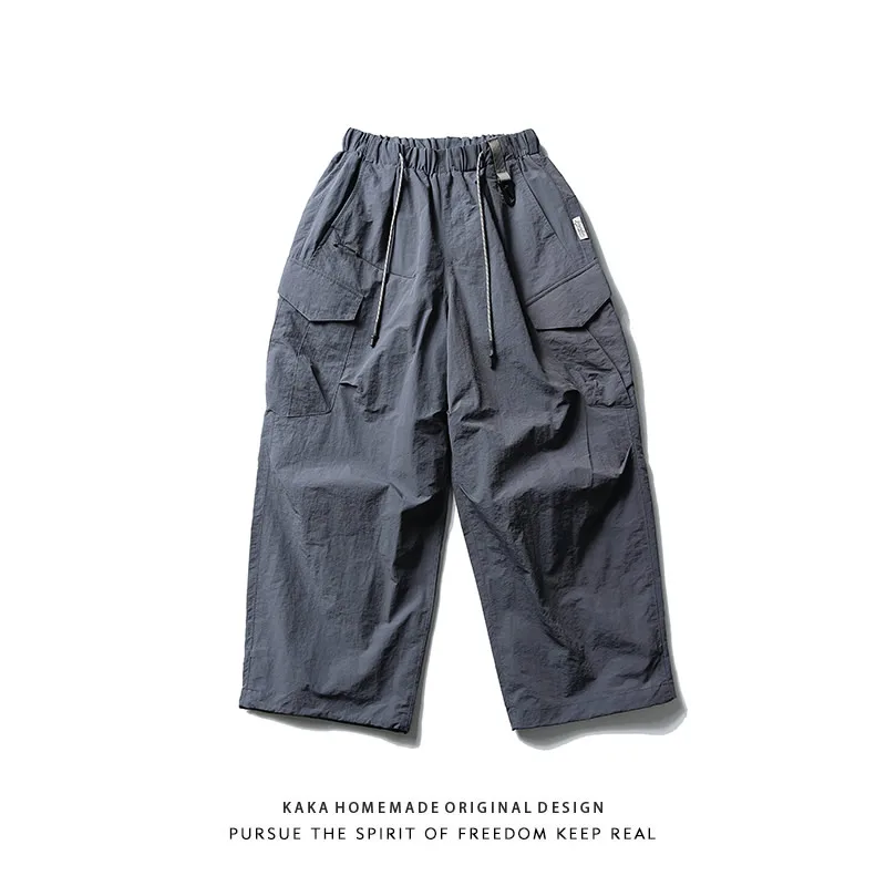 

Casual Loose Leggings Qui Dry Paratrooper Pants Men Outdoor Wide Leg Couples Summer Leisure Trousers Japanese Trendy Brand