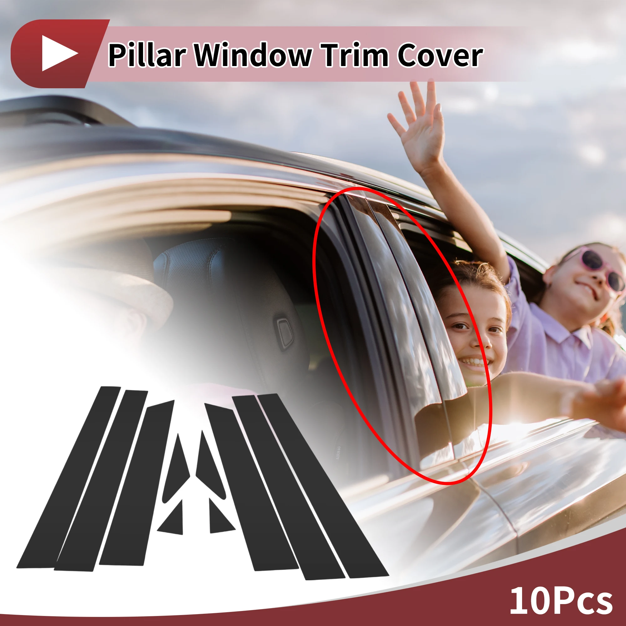 

Накладка на дверную стойку UXCELL для Nissan Murano 2003-2008, черная передняя задняя левая и правая