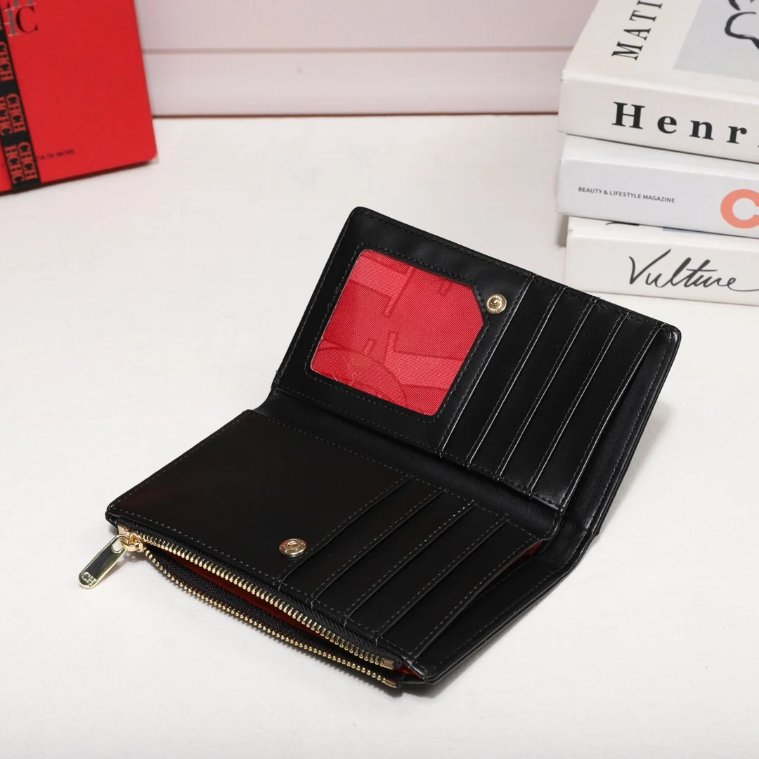 A Gift Box With Exquisite And Fashionable Packaging, Double Fold Card Holder, Change Card Storage, Suitable For Women