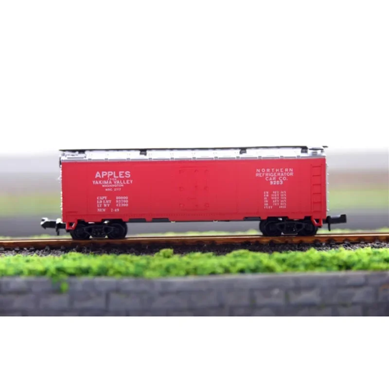 Diecast N Scale 1/160 MP 50-foot APPLES Boxcar Freight Train Model Sand Table Display Collection Display Ornament Toy Gift