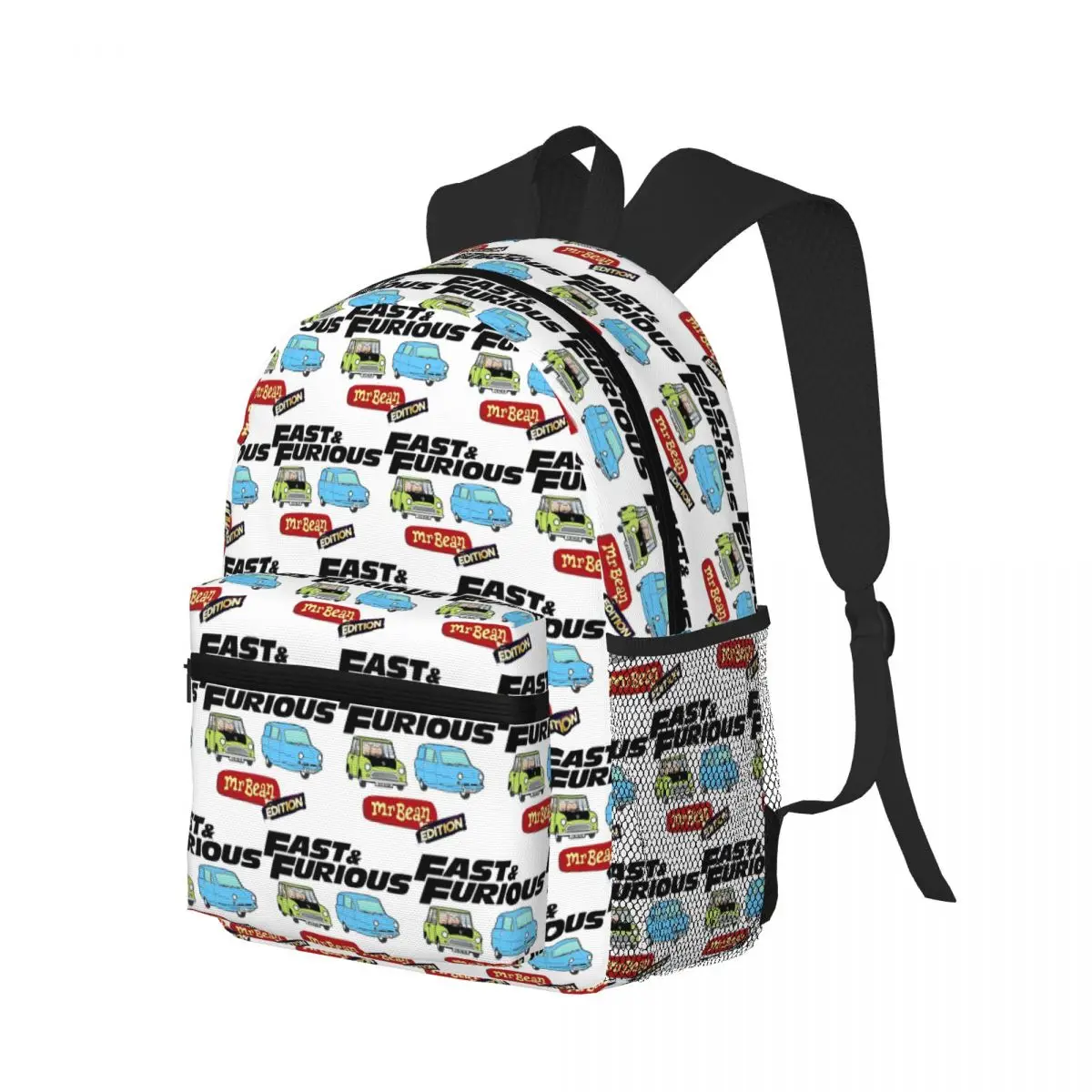 

Fast And Furious Mr Bean Student Backpack School Bag Hiking Travel Daypack for Men Women Bookbag Shoulder Bags