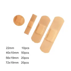 100pcs/set Band Aid Various Shape Combinations Skin Patch Wound Plaster for First Aid Dressing Waterproof Adhesive Bandages