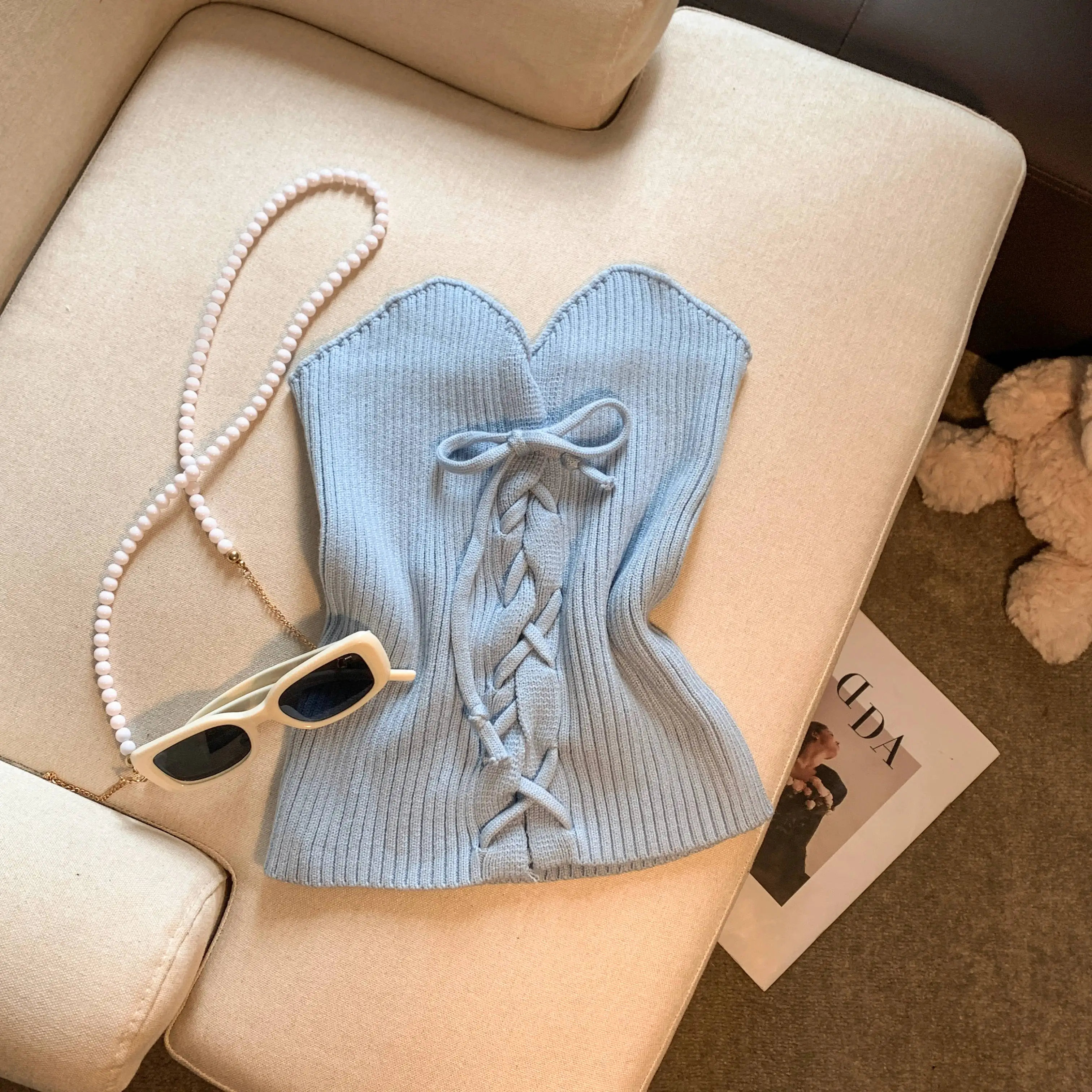 Nieuwe Vrouwen Backless Sexy Hemdje Sexy Crop Tops Vest Casual Vrouwelijke Strapless Zomer Outfits Tops Fitness Elastische Camis