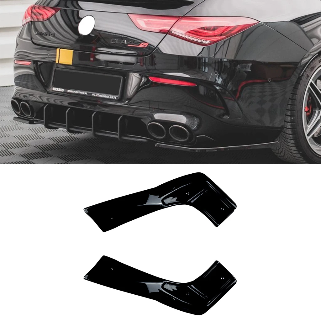 

Car Rear Bumper Diffuser Lip Rear Side Splitters Spoiler Lip For Mercedes-Benz CLA-Class C118 CLA35 CLA45 AMG 2020-2022