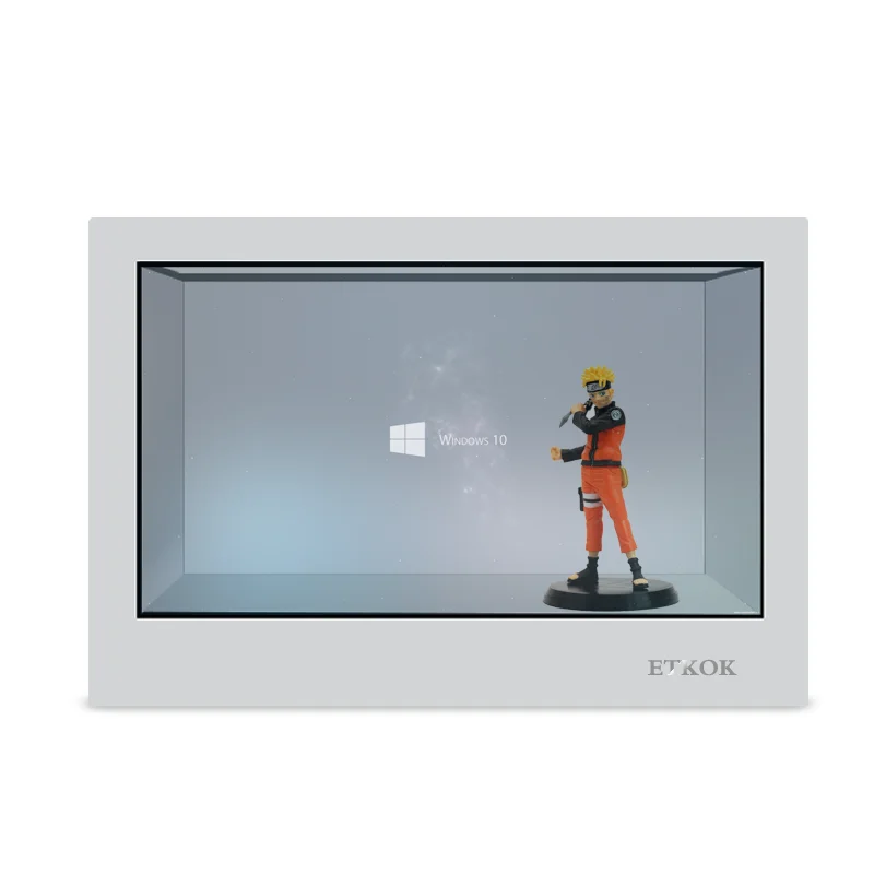 55 Inch Clear Transparent LCD Display Showcase Box Digital Signage Advertising Display