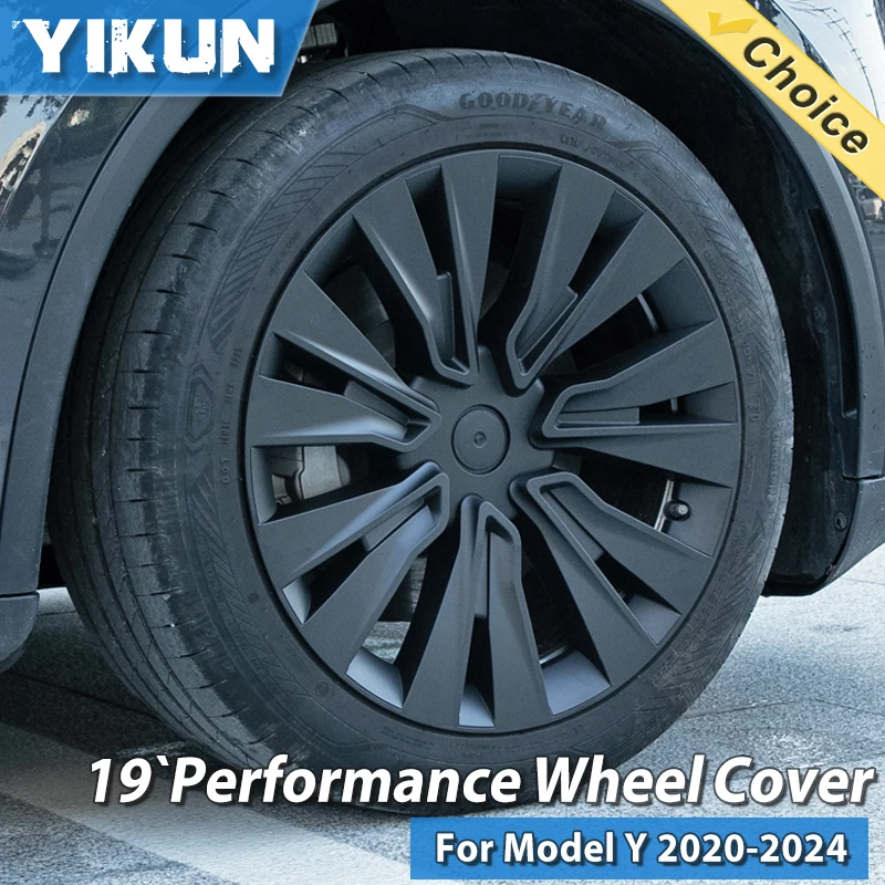 

4PCS Wheel Cap for Tesla Model Y 19 Inch Performance Replacement Full Rim Tire Cover Accessories 2018-2024 HubCap Gemini Wheel