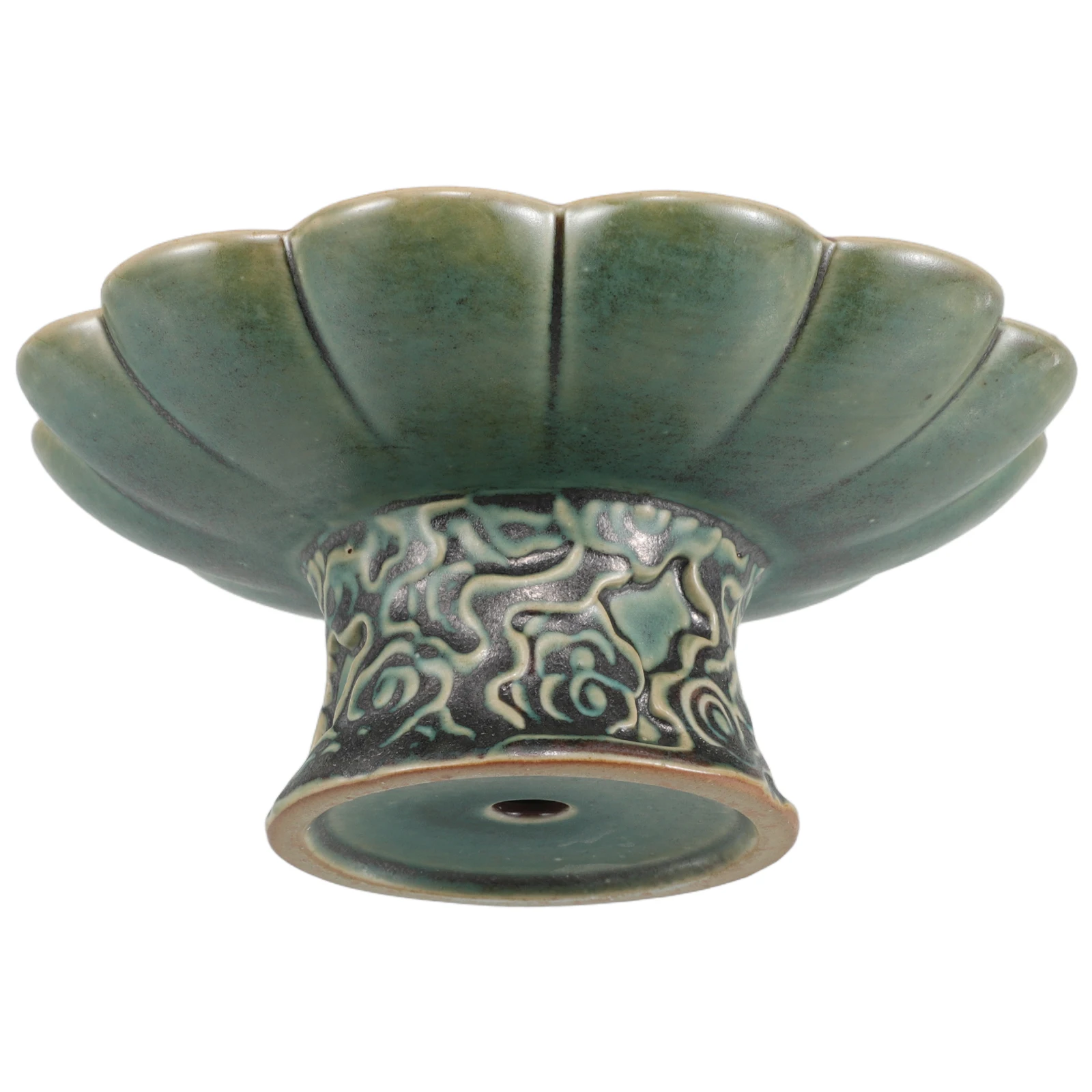 

Classic Footed Bowl Ceramic Decorative Tray for Keys Snacks Fruits Modern Vintage Home Decor Bowl for Entryway Table