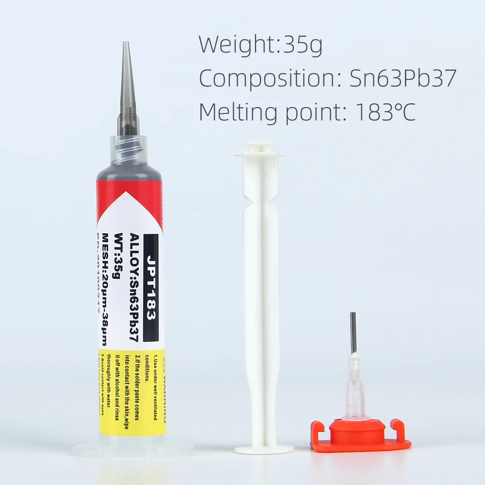 Syringe Flux For Soldering SMD For BGA IC PCB Needle Tube Tin Solder Paste Welding PasteMelting point 183℃ soldering