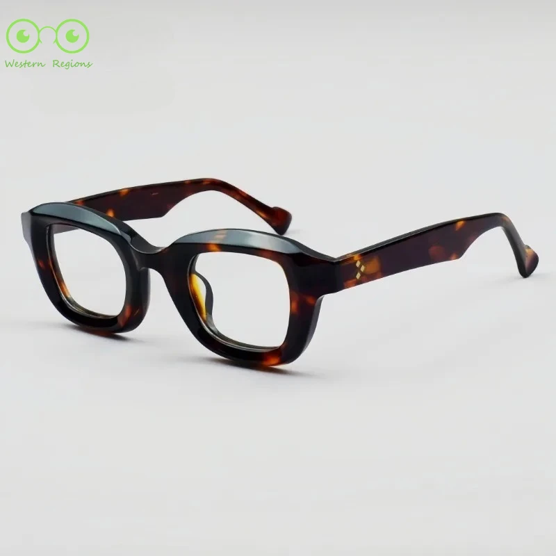 

Designer handmade high-end acetate fiber men's eyeglass frame square thick frame women's eyeglass frame suitable for myopia