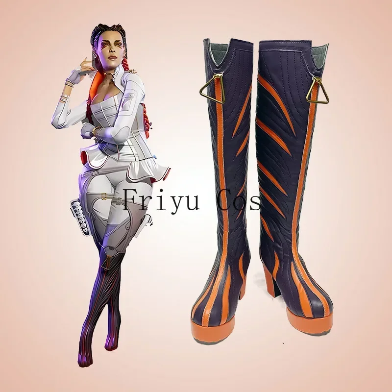 

Game Apex Loba Cosplay Boots Shoes Prop High Heel Halloween Aksesori Dibuat Sesuai Pesanan
