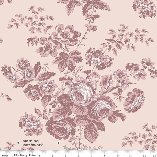 Riley Blake Designs Full Cotton Patchwork Fabric Baltimore Pattern Lazy Person's Fabric for Handmade DIY Home Decor
