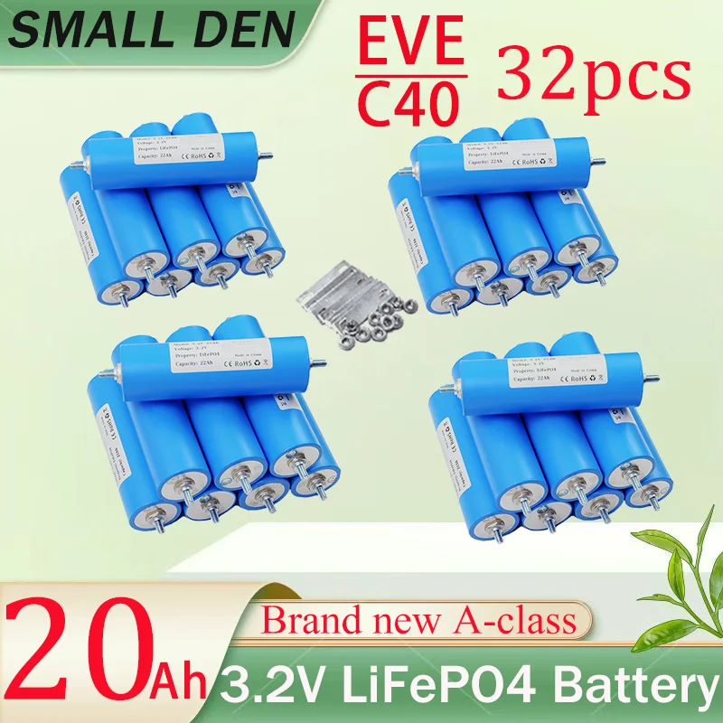 eve C40 A-class 3.2V Lifepo4 battery 20ah 22AH DIY 12V 24V 48V LTO motorcycle motor lithium iron phosphate rechargeable battery