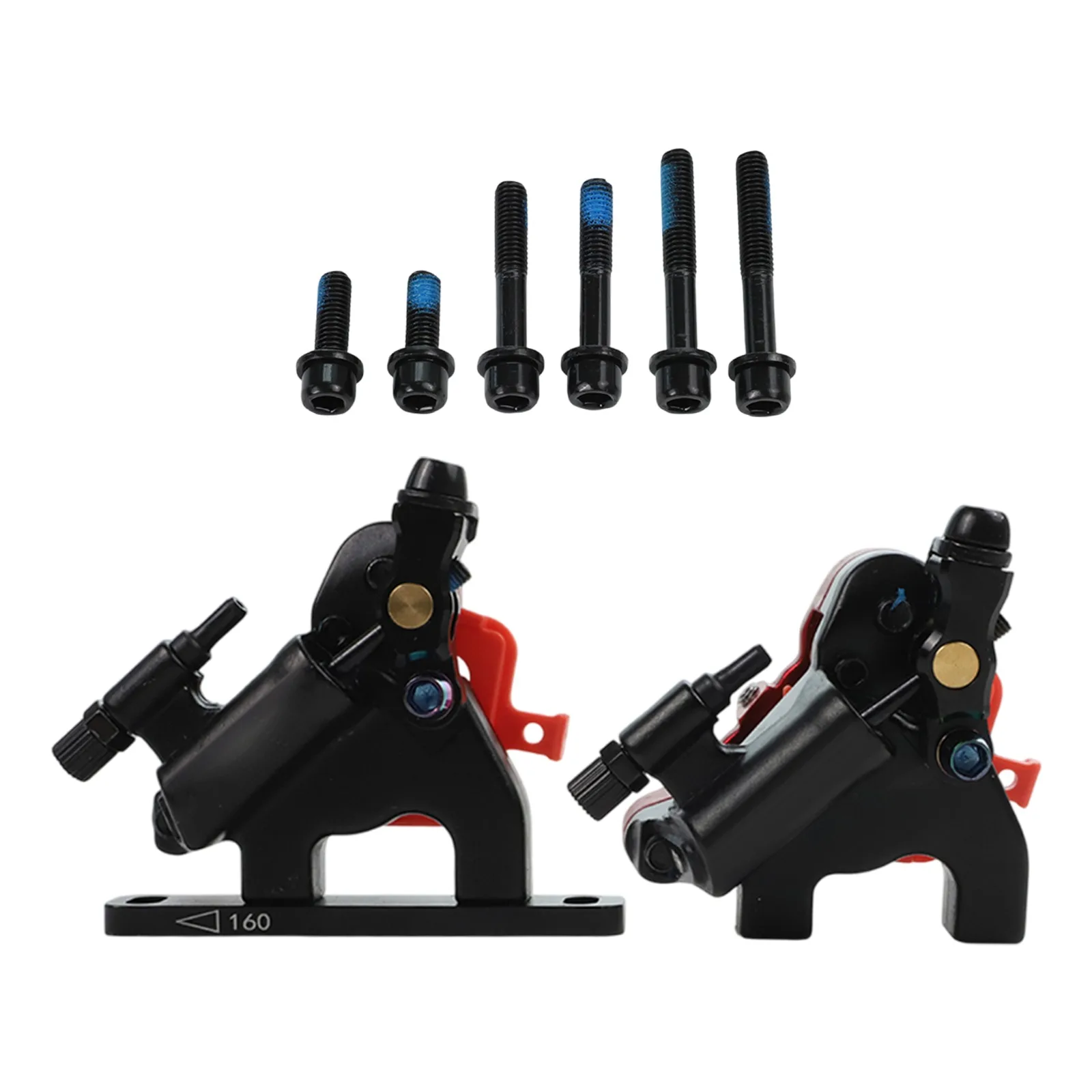 

A Pair Bike Brake Calipers Road Bike Mechanical Line Pulling Hydraulic Disc Brake Flat Mount Caliper Cycling Modification Parts