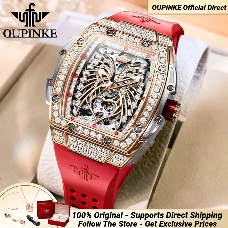 

OUPINKE Women's Watches Imported Japan MIYOTA Movement Luxury Elegant Butterfly Design Automatic Mechanical Ladies Watches