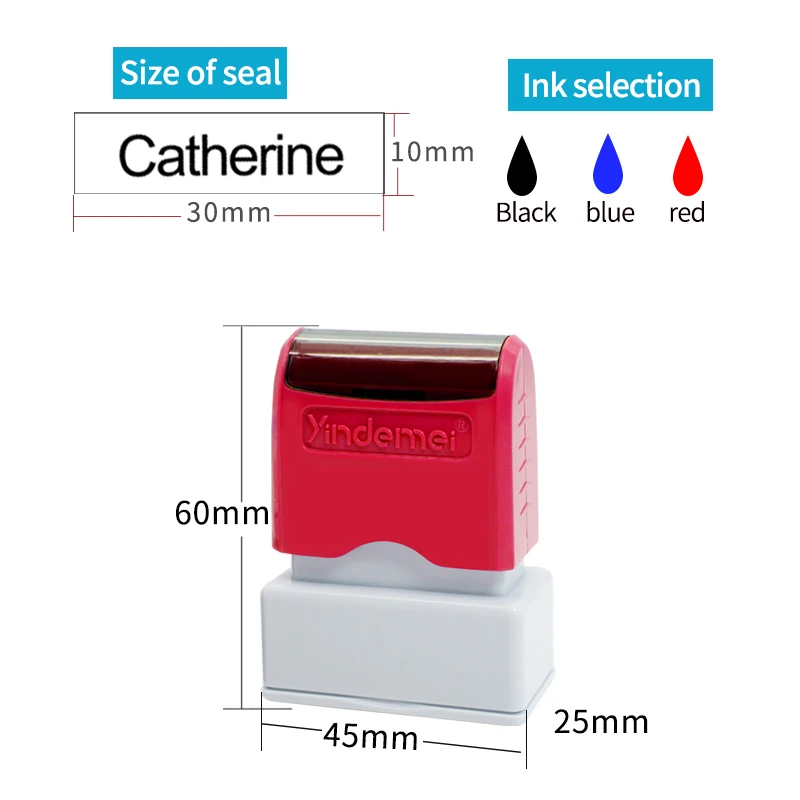 Custom Teacher Name Ink Stamp Signature Calligraphy Selfing-Inking ...