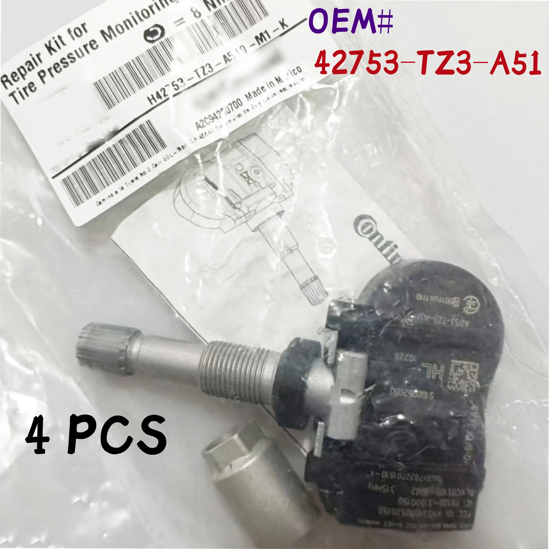 

С оригинальной упаковкой! 4 шт. для Acura ILX TLX MDX TPMS OEM комплект датчиков давления в шинах 42753-TZ3-A51