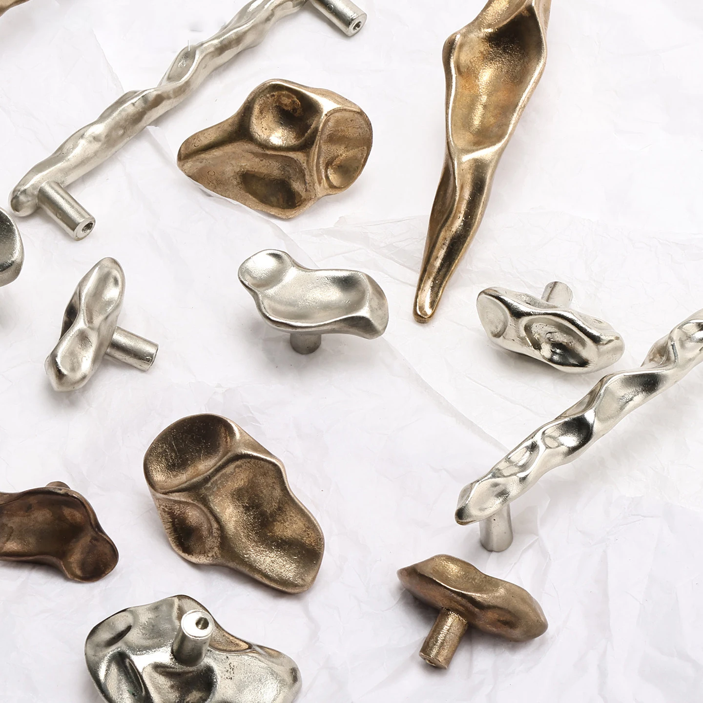 Stone shaped bronze cabinet handle — product image 3
