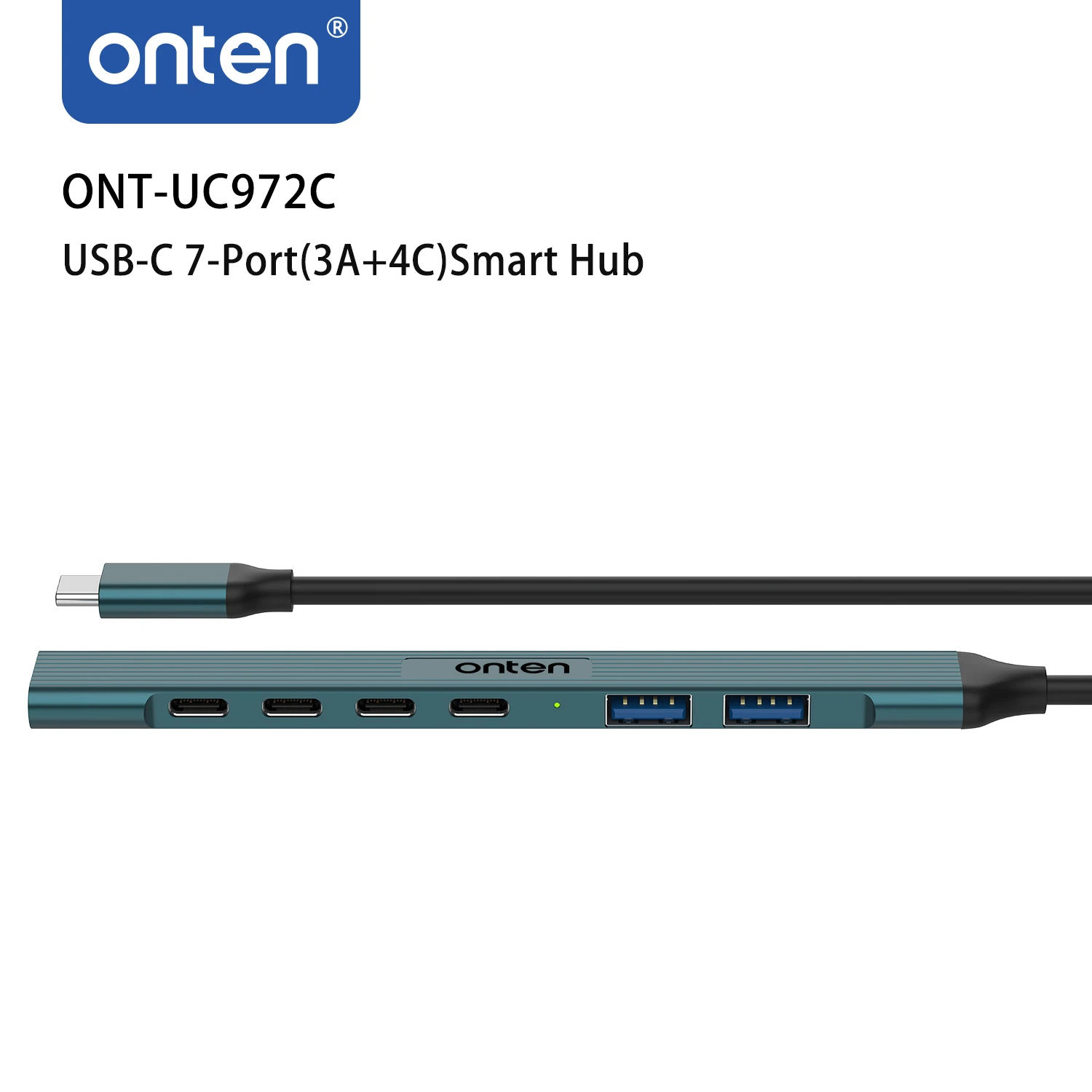 

ONTEN ORIGINAL OTN-UCA972C USB-C 7-Port (3A+4C) Smart Hub