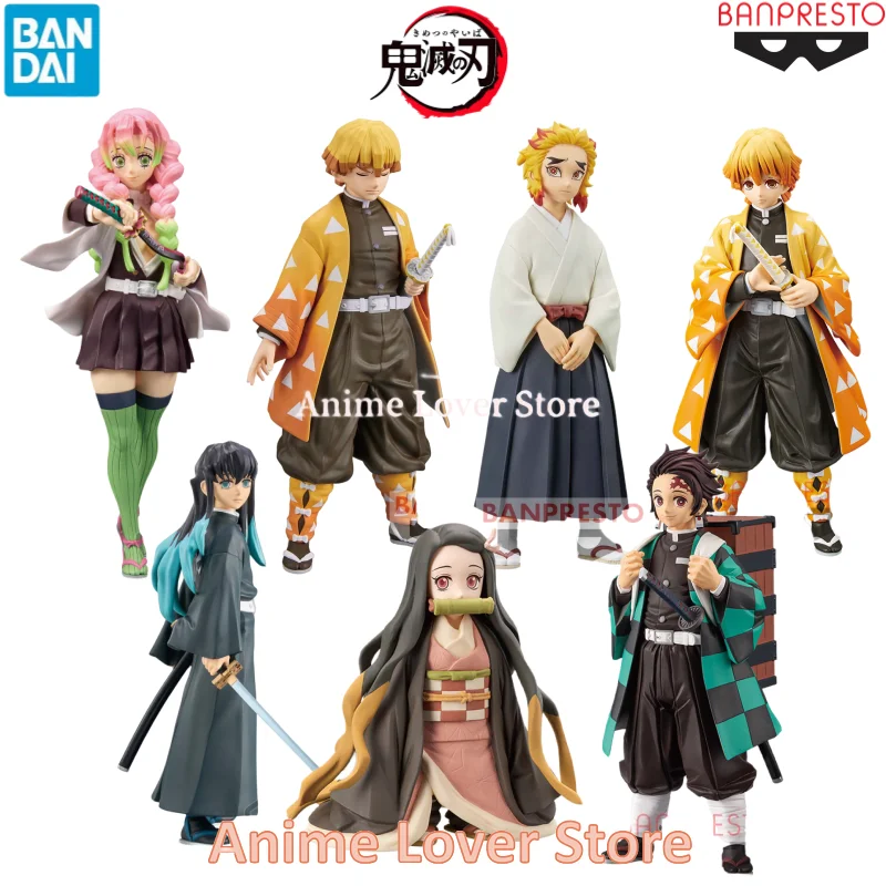 

Banpresto Original Demon Slayer Agatsuma Zenitsu Tokitou Muichirou Kamado Tanjirou Nezuko Kanroji Mitsuri Senjuro Anime Figures