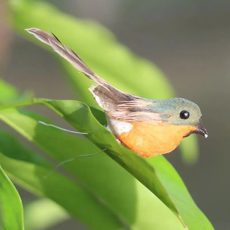 1Pcs Robin Bird Christmas Mini Artificial Bird Christmas Tree Decorations