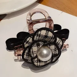 High-end Vintage Camellia Flower Bow Hair Clip Claw Ins Back of The Head Clips Fashion New Accessories Barette Cheveux Fille